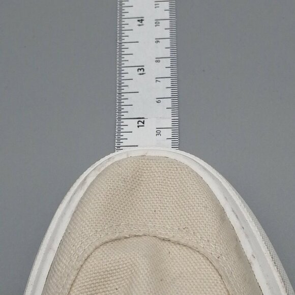 Maurices Womens Sneaker Beige Canvas Lace Up Walking Shoe Platform Round Toe 9 - Picture 5 of 9